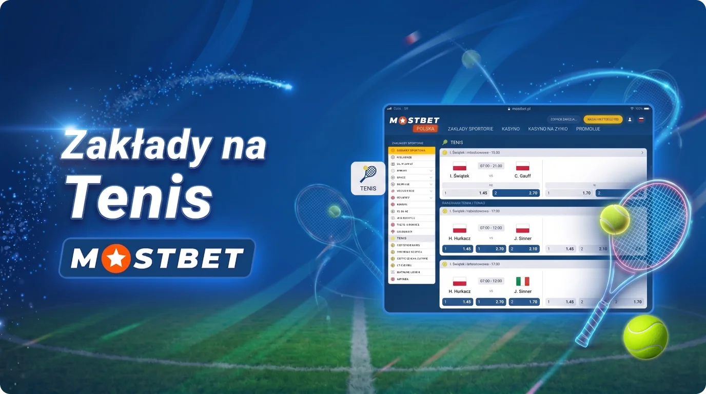 Zakłady na tenis w Mostbet w Polsce