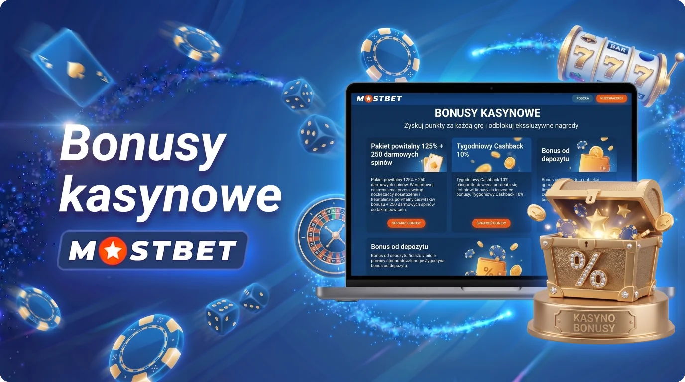 Bonusy w grach kasynowych na stronie Mostbet w Polsce